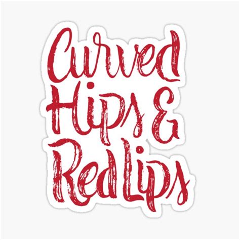 Curved Hips And Red Lips Beautiful Sexy Thick Woman Sticker For Sale