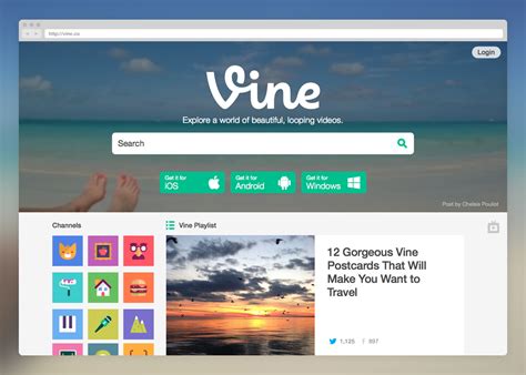 Vine's gorgeous web UI redesign includes search, curated ...