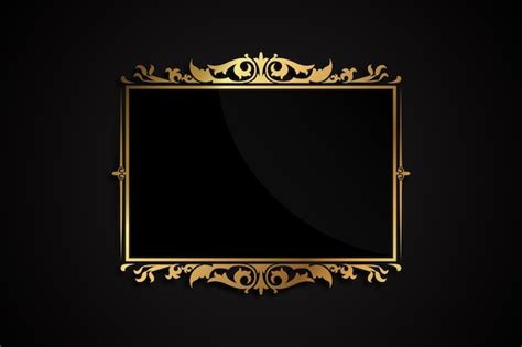 Free Vector Realistic Golden Frame Template