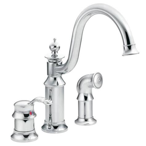 Moen kitchen faucets may come in at a comparably higher price point, but they sure do compensate for themselves in the long run. Moen ShowHouse S711 Waterhill Single Handle Kitchen Faucet ...