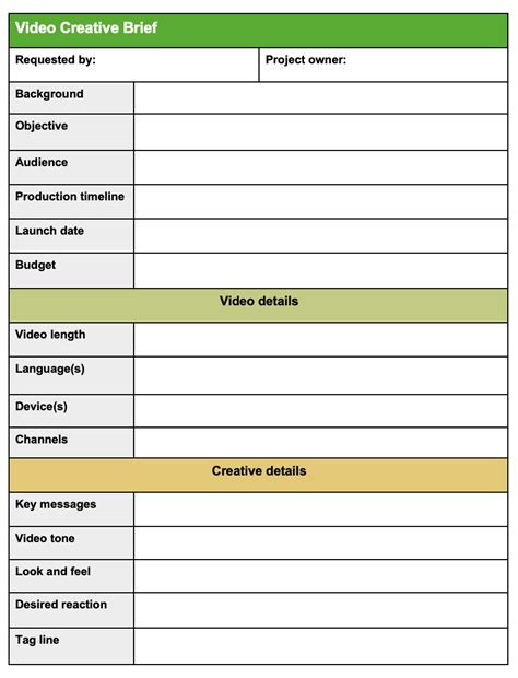 6 Creative Brief Templates For Excel And Word Aha