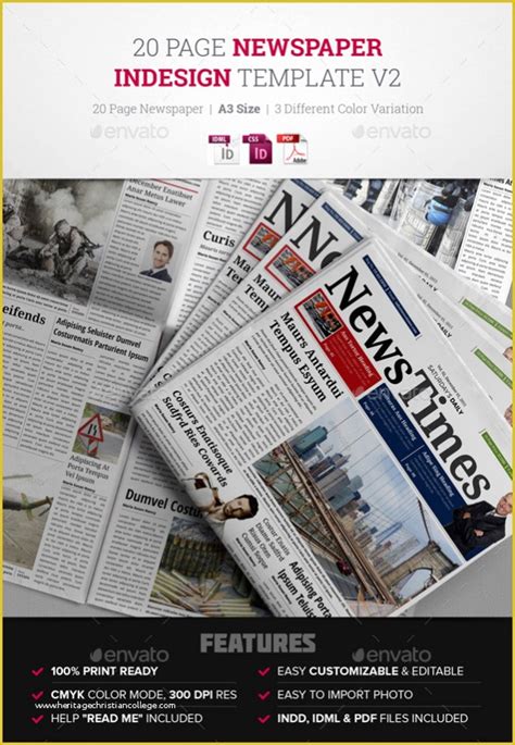 Indesign Newspaper Template Free Of 30 Professional Indesign Newspaper