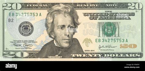 Currency Us 20 Bill Na 2004 Series Twenty Dollar Bill Showing The
