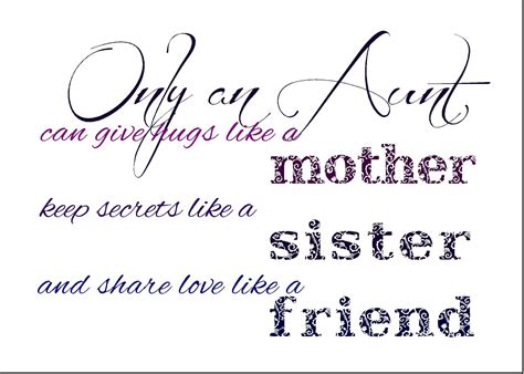 Free Printable Only An Aunt Quote