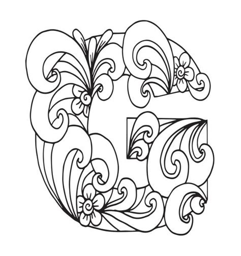 Fancy G Letter Drawing Illustrations Royalty Free Vector Graphics