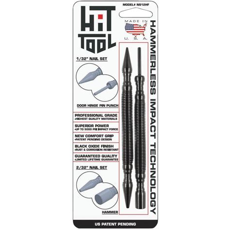 Hit Tool 132 In And 232 In X 7 In Hss Steel Hammerless Spring Loaded