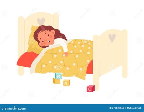 Girl Sleeping In Bed Stock Vector Illustration Of Female 275527666