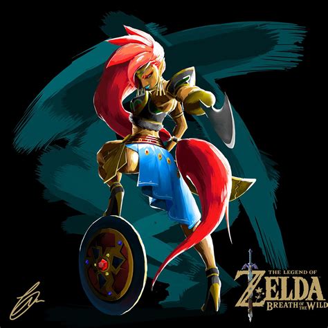 The Legend Of Zelda Is Riding On Top Of A Wheel With An Ax In Her Hand