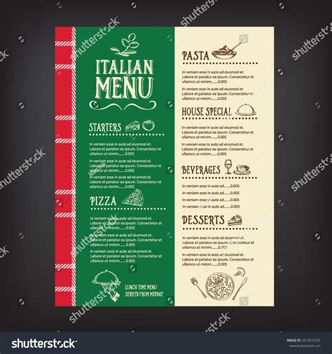 Colorful pop modern black pizza restaurant menu. Restaurant Cafe Menu Template Designvector Illustration ...