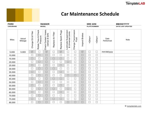 43 Printable Vehicle Maintenance Log Templates Templatelab