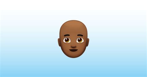 Man Medium Dark Skin Tone Bald Emoji 👨🏾‍🦲