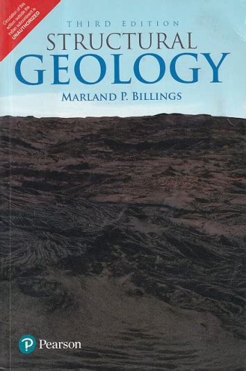 Structural Geology Marland P Billings Pearson