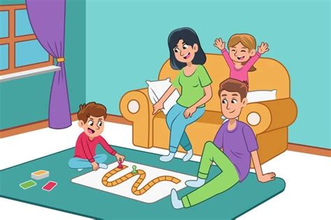 Download Download Family Enjoying Time Together Playing Game for ...