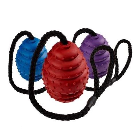 Rubber Pimple Ova Ball With Rope 100mm Cosydogs