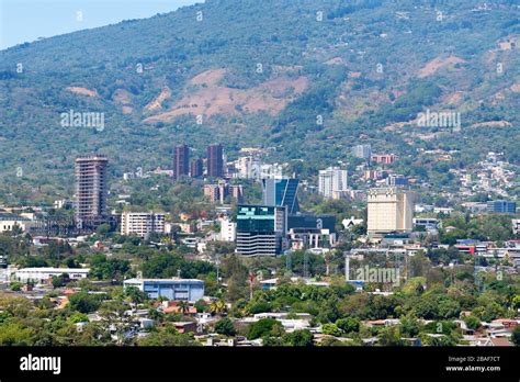 Modern Part Of The Capital San Salvador El Salvador With Multiple