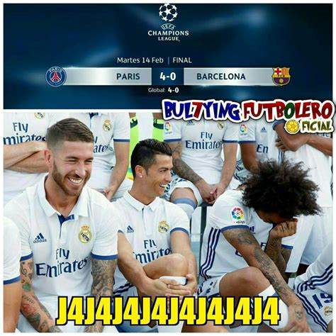 Uefa champions league first knockout round. Memes PSG vs Barcelona