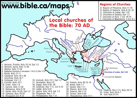 Ideological propaganda in maps and geographical education. 30-150AD: Church organization the same as in the Bible ...