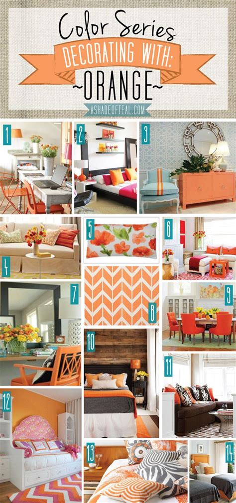 Inspiring bedrooms orange purple bedroom ideas. A Shade Of Teal | Orange home decor, Home decor, Home ...