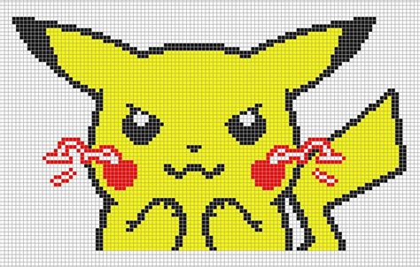 Easy Pikachu Pixel Art Grid