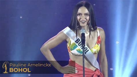 Pauline Amelinckx Bohol Miss Universe Philippines 2023 Preliminary Performance Youtube