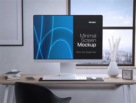 Imac Workspace Mouse And Keyboard Psd Mockup • Psd Mockups