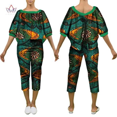 Buy 2018 Traditional African Fashion O Neck African Pants Suit Two Pieces