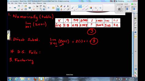 limits numerically and algebraically - YouTube