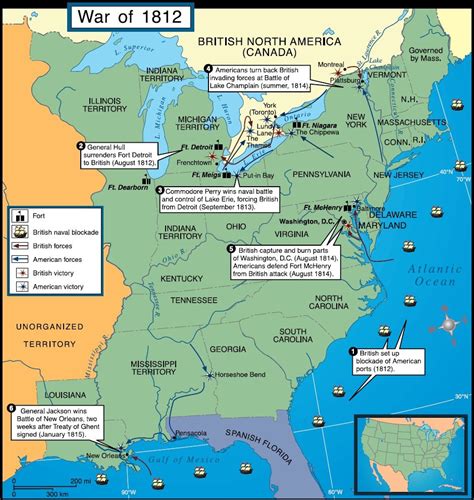 Map Map Of The War Of 1812 Infographictv Number One Infographics