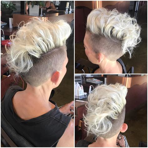 Platinum Curly Undercut Mohawk Style Pixie The Latest Hairstyles For