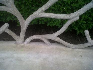The table & 6 chairs are lovely; Branch Faux Bois Concrete Bench - Mecox Gardens