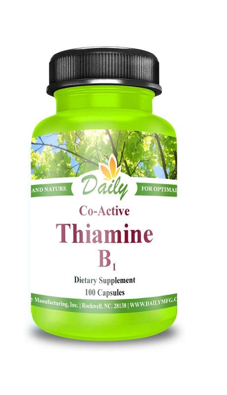 May 18, 2018 · one common early symptom of thiamine deficiency is a loss of appetite, or anorexia. Daily Manufacturing - Vitamin B1 (Co-Active Thiamine) 100 ...