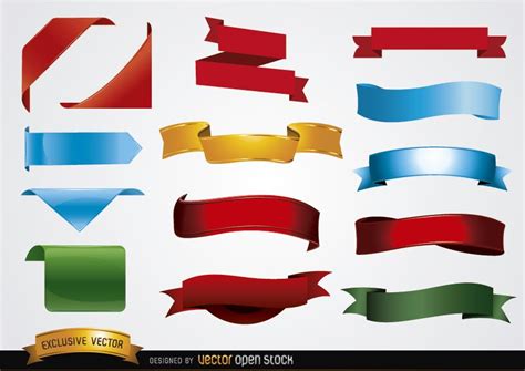Colored Banner Shapes Vector Download