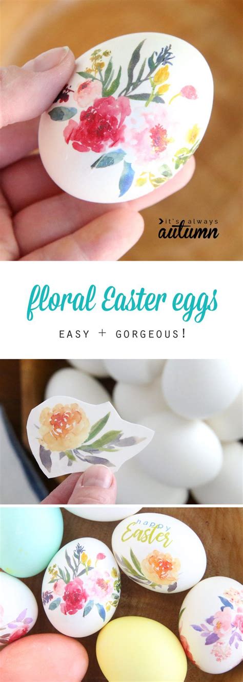 Beautiful Floral Easter Eggs Using Tattoo Paper In 2020 Easter Eggs