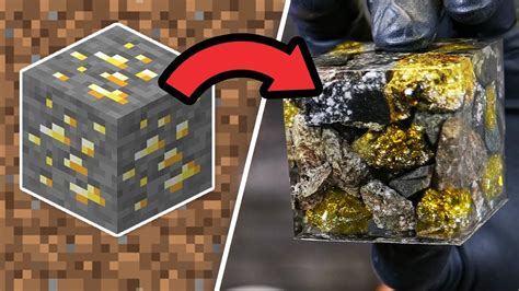 Making A Realistic Minecraft Gold Ore Block Using Resin Youtube