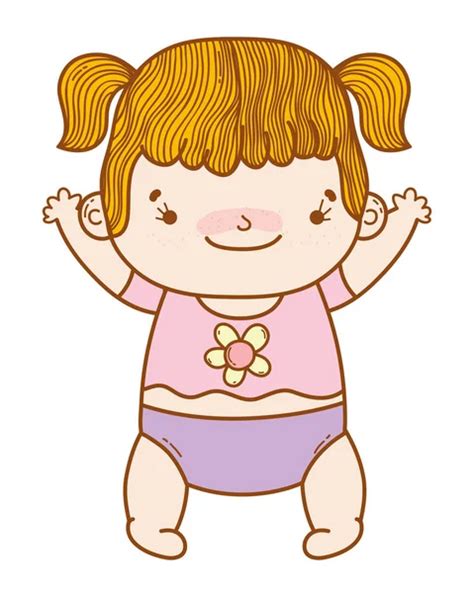 Lindo Bebé De Dibujos Animados — Vector De Stock © Sararoom 134339520