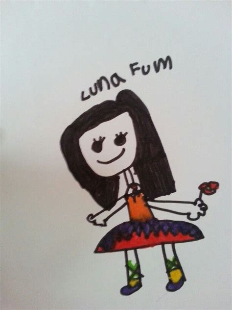 Drawing Herself My 5 Year Old Girl Luna Fum Drawings Drawing For