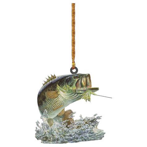 Heiheiup Personalized Green Bass Fish Largemouth Flat 2d Christmas