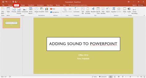 Adding Audio In A Powerpoint Presentation It Services