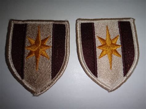 Set Of 2 Us Army 44th Medical Brigade Color Merrowed Edge Patches Ebay