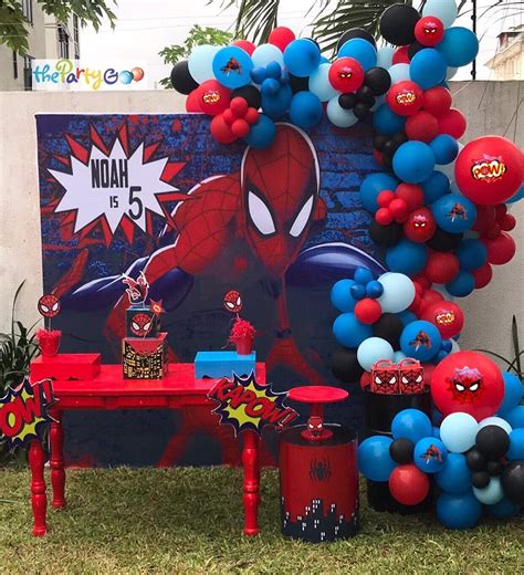 Ub Spiderman Party Decoration Balloon Garland Set Spiderman Birthday