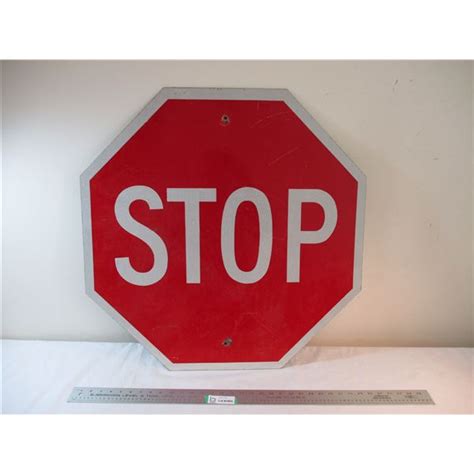 Aluminum Stop Sign 29x29 Bodnarus Auctioneering