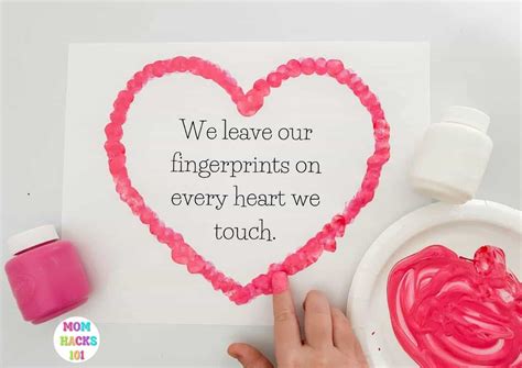 Heart Fingerprint Poem Printable Keepsake Mom Hacks 101