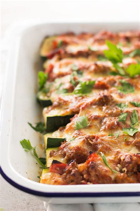 Making stuffed zucchini is easy. Italian Sausage Stuffed Zucchini Boats | Recipe | Ground ...