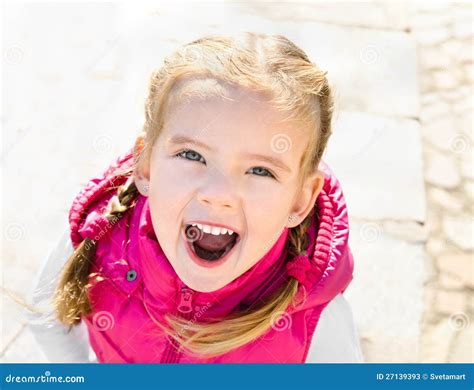 Cute Little Girl Smiling In A Park Stock Image Image Of Innocence