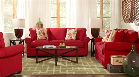 Room Inspiration Red White And Beige Colored Living Room