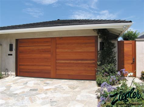 Riviera Modern Wood Garage Doors Ziegler Doors Inc