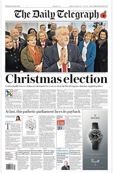 Jingle Polls How The Papers Covered Johnsons December Election