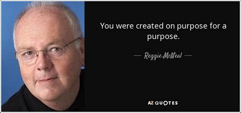 Reggie Mcneal Quote You Were Created On Purpose For A Purpose