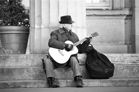 Street Musician Playing A Guitar Free Stock Photo Public Domain Pictures
