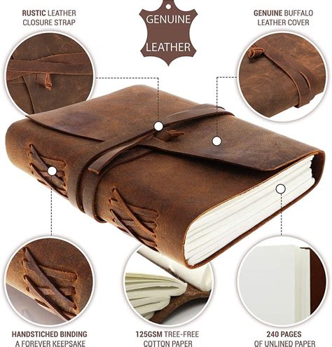 Leather Journal Writing Notebook Vintage Handmade Bound Notepad For